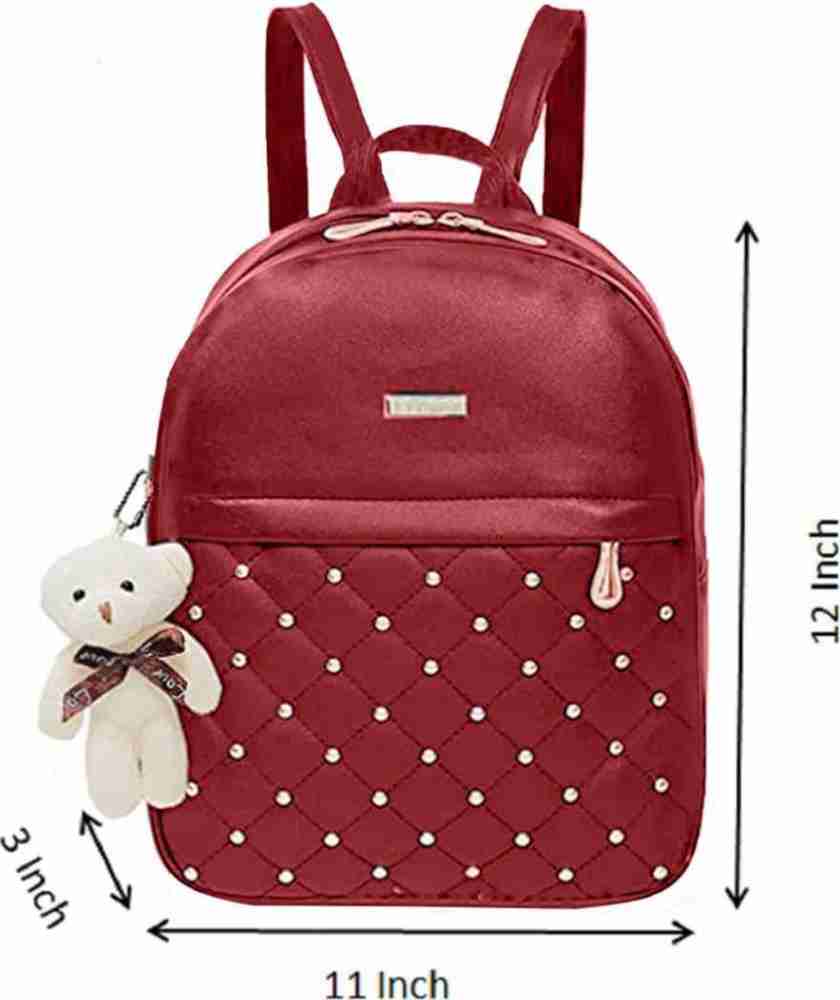 Maroon best sale backpack purse