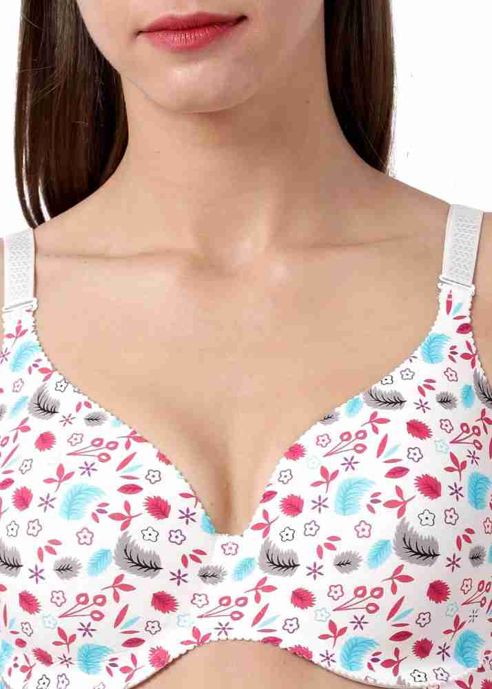 Buy SHYAWAY Women's Padded Underwired Bra Polka Print, Full Coverage Pink &  White Color T-Shirt Padded Bra, Full Support for All Day Comfort. at