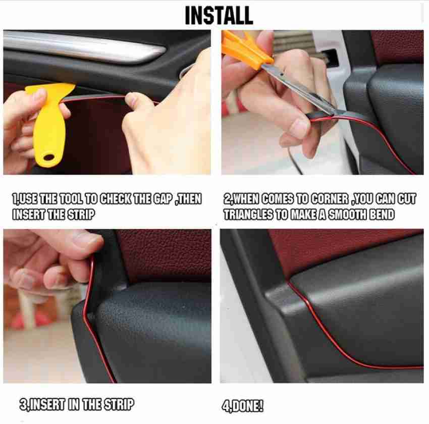 Buy Boao Car Interior Trim Strip, 32 Ft DIY Automobile Moulding