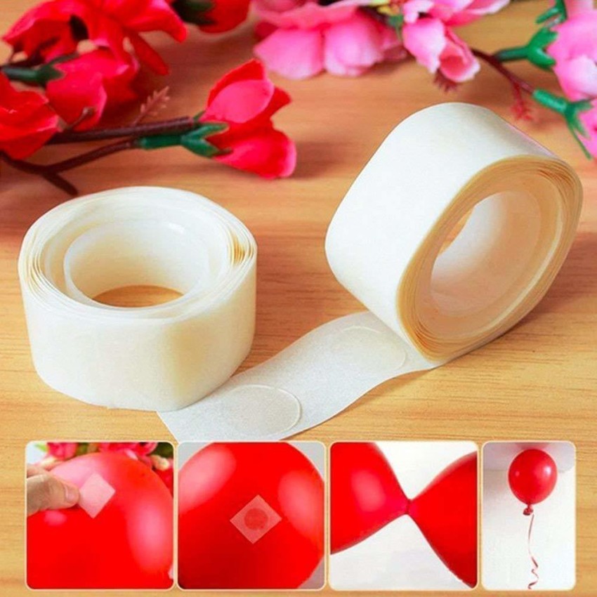 Mr Bhoot White White 200 Glue Dots Pack Of 2, Balloon Glue Dot Tape for  Happy Birthday, Wedding, Anniversary, Baby Shower Decoration,Balloon Glue  Dot Tape Pack Of 2 in 200 Dot Price