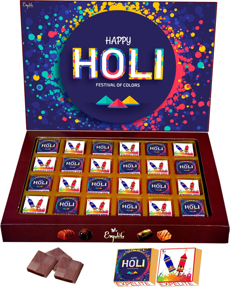 Expelite Holi Chocolate Gift Hamper Online 24pc Holi Gift For