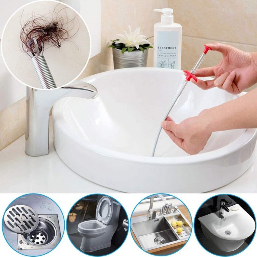 Spring Pipe Flexible Dredging Tool Kitchen Sink Trash Grabber Sewer Cleaner Drain  Auger Unclog Hair Drains For Bathroom Toilet