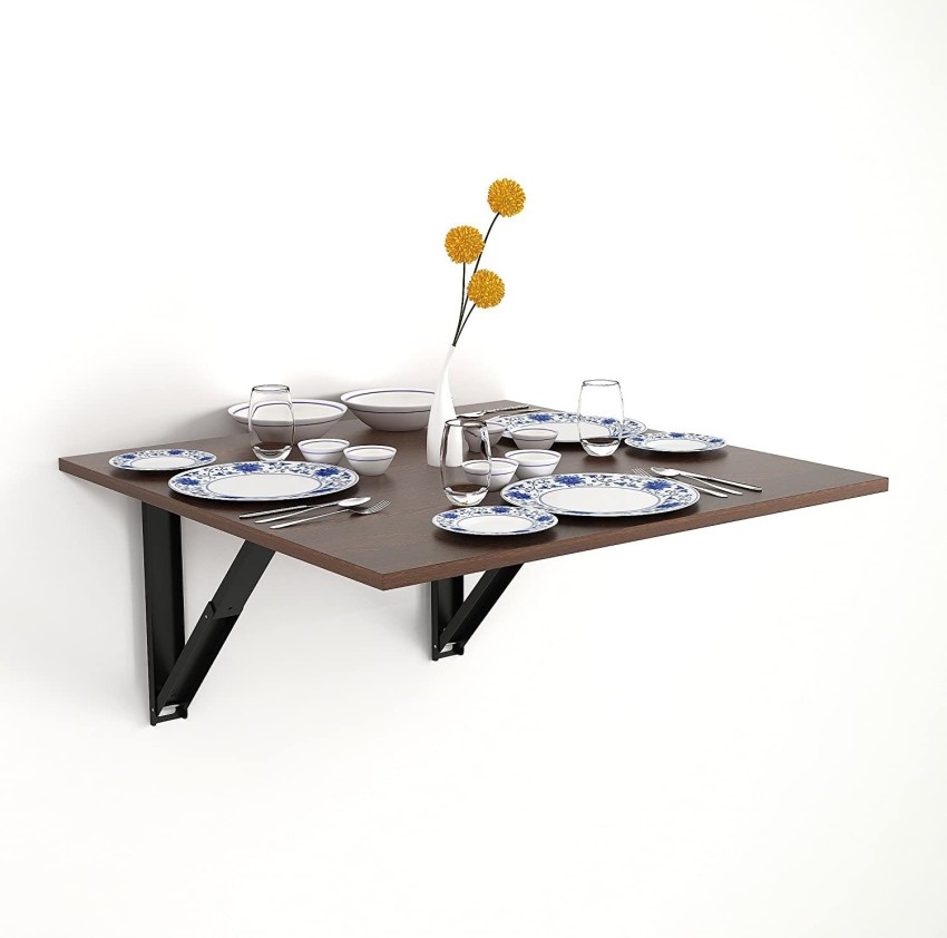 Wall mounted folding glass dining deals table