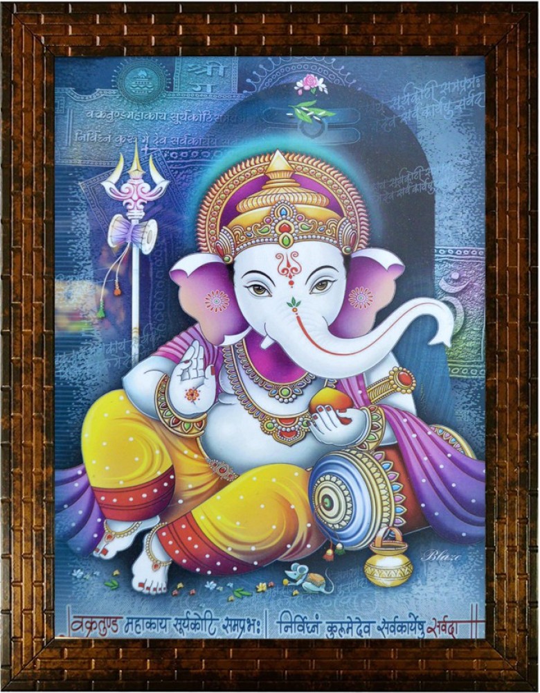 Lord Ganesha Glass Paintings