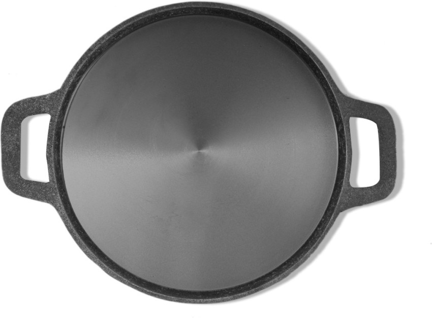 Forza Cast-Iron 27 cm Dosa Tawa Pan, Pre-Seasoned Cookware