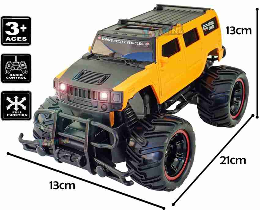 Desi Videsi Remote Control Car Mad Racing Cross Country Big Hummer Style  Truck 1:20 Rock Modified Monster Crawler Monsters And Off-Road Passion 6  open doors Battery Operated - Remote Control Car Mad