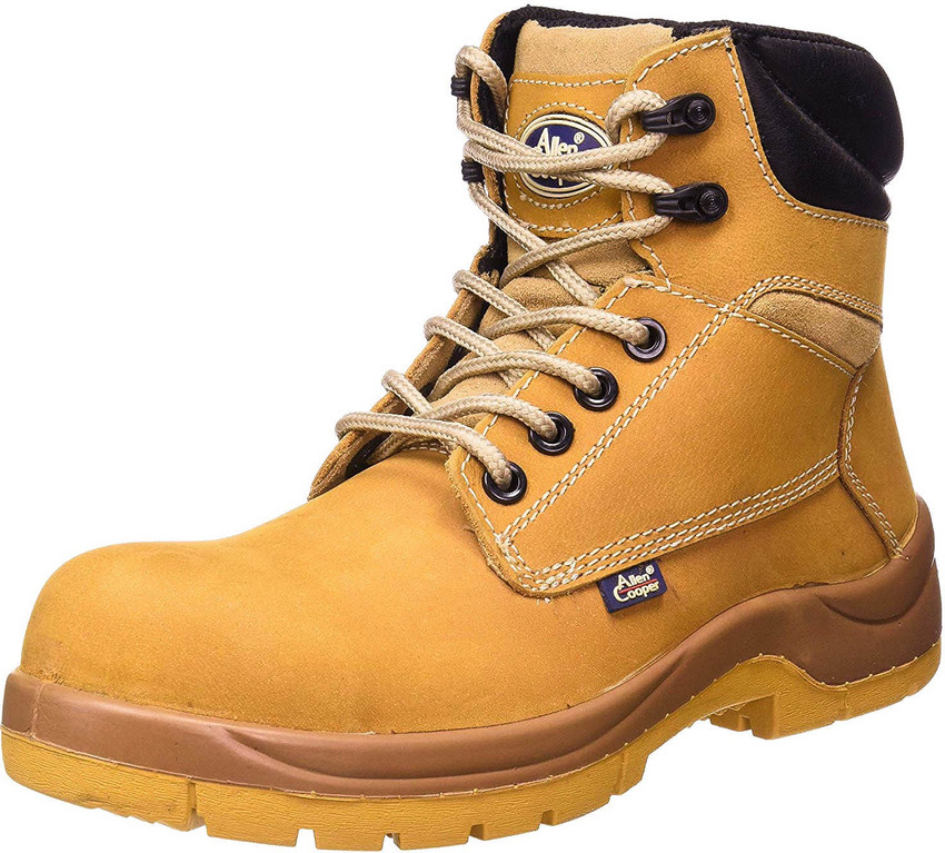 Allen Cooper Fiber Toe Nubuck Leather Safety Shoe Price in India Buy Allen Cooper Fiber Toe Nubuck Leather Safety Shoe online at Flipkart