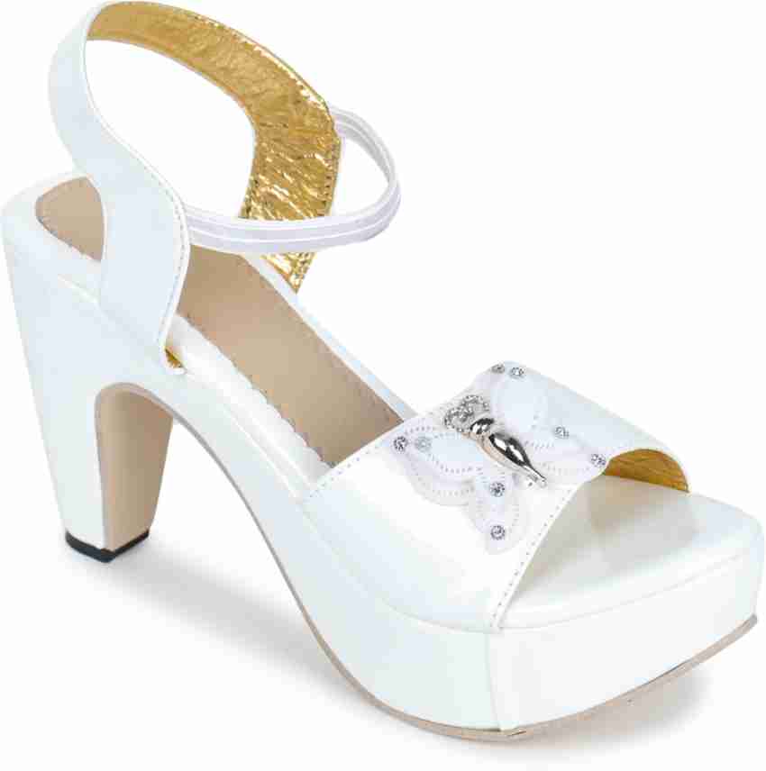 xwomen Women White Heels Buy xwomen Women White Heels Online at