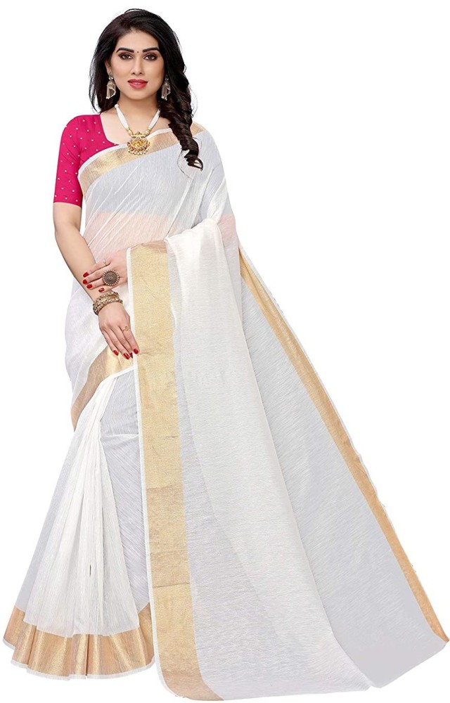 White Saree - White Saree Online Shopping on Fabja