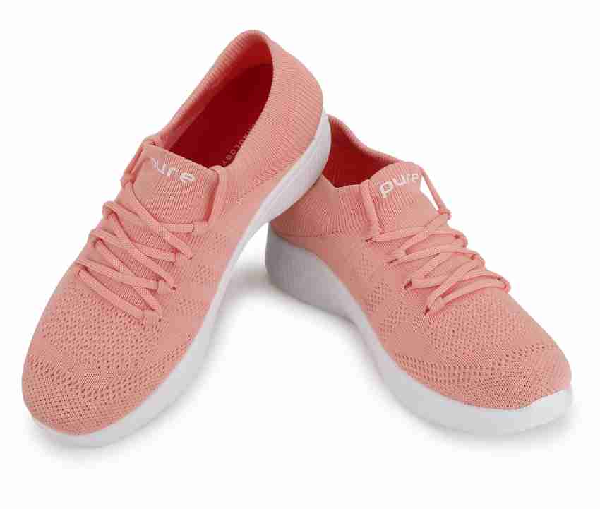 Extavo WELCOME PURE KNIT LACE PEACH SPORTS GYM SHOES SNEAKERS Sneakers For  Women - Buy Extavo WELCOME PURE KNIT LACE PEACH SPORTS GYM SHOES SNEAKERS  Sneakers For Women Online at Best Price 