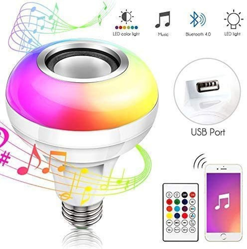 Wireless speaker light outlet bulb
