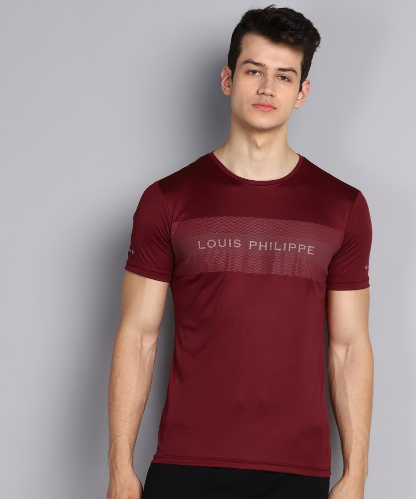 Buy Louis Philippe Maroon T Shirt, l at