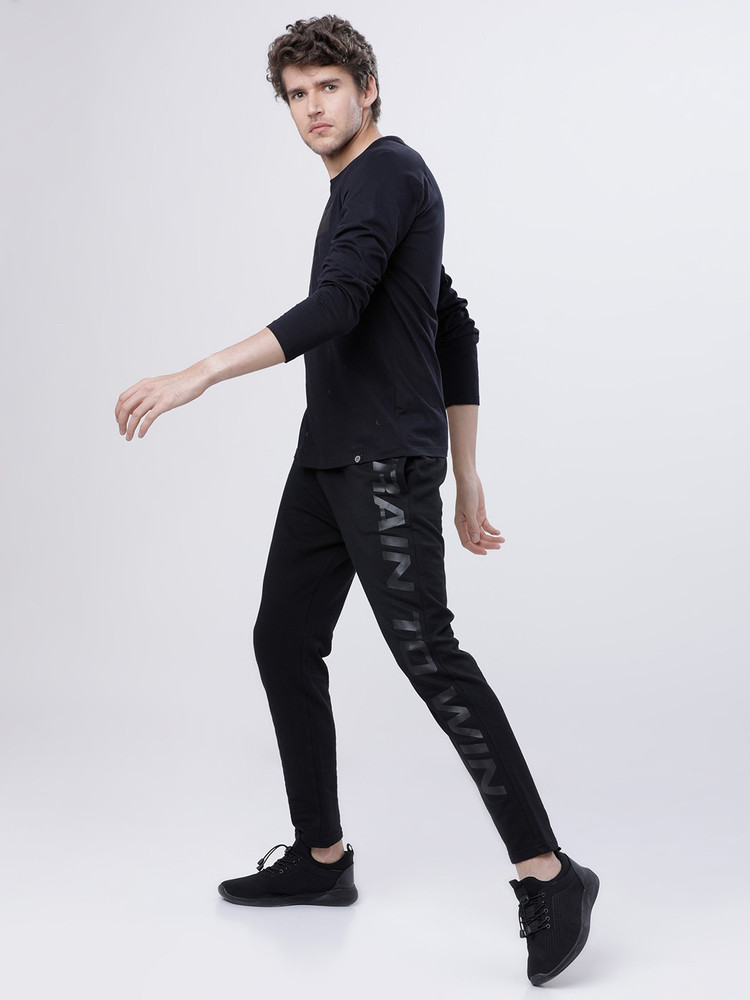 HIGHLANDER Solid Men Black Track Pants Buy HIGHLANDER Solid Men