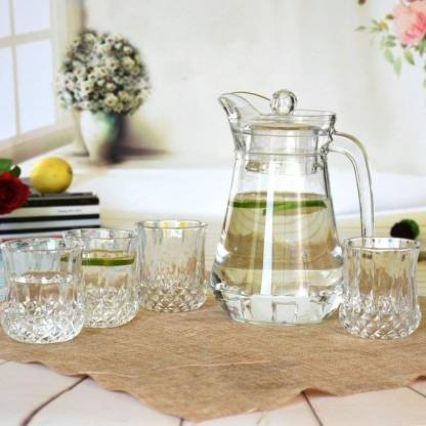 DULARIYA Premium Water and Juice glass jug set Water Glass and Jug Set 7pcs  Jug Glass Set Price in India - Buy DULARIYA Premium Water and Juice glass  jug set Water Glass