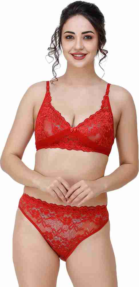 Buy online Maroon Net Bras And Panty Set from lingerie for Women by Docare  for ₹339 at 58% off