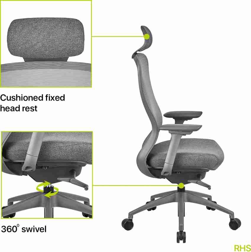 Featherlite Helix HB Mesh Fabric Office Adjustable Arm Chair Price