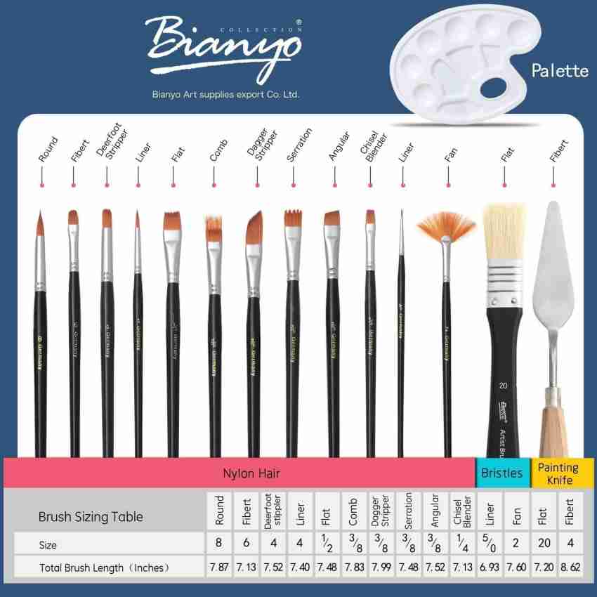 18Pack Oil Paint Brushes Sets Professional Artist Acrylic Brush Kits for  Canvas Painting Ceramic - 15 Sizes Brush 1 Standing Organizer 1 Mixing  Knife