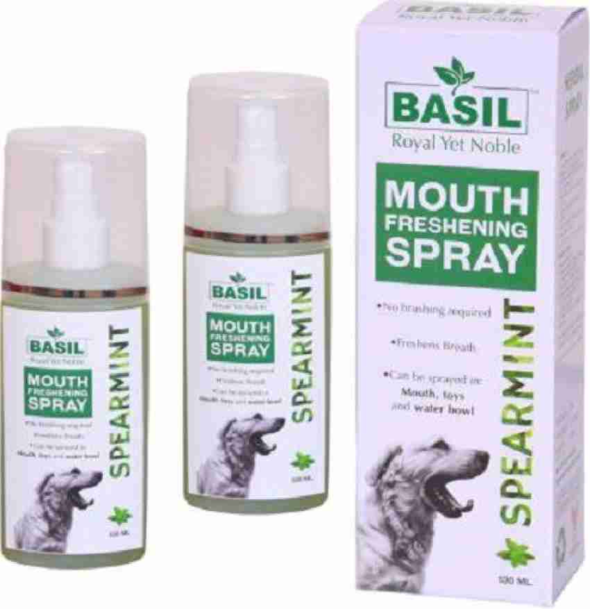 BASIL Spearmint Pet Mouth Freshening Spray Pet Mouth Freshner Pet