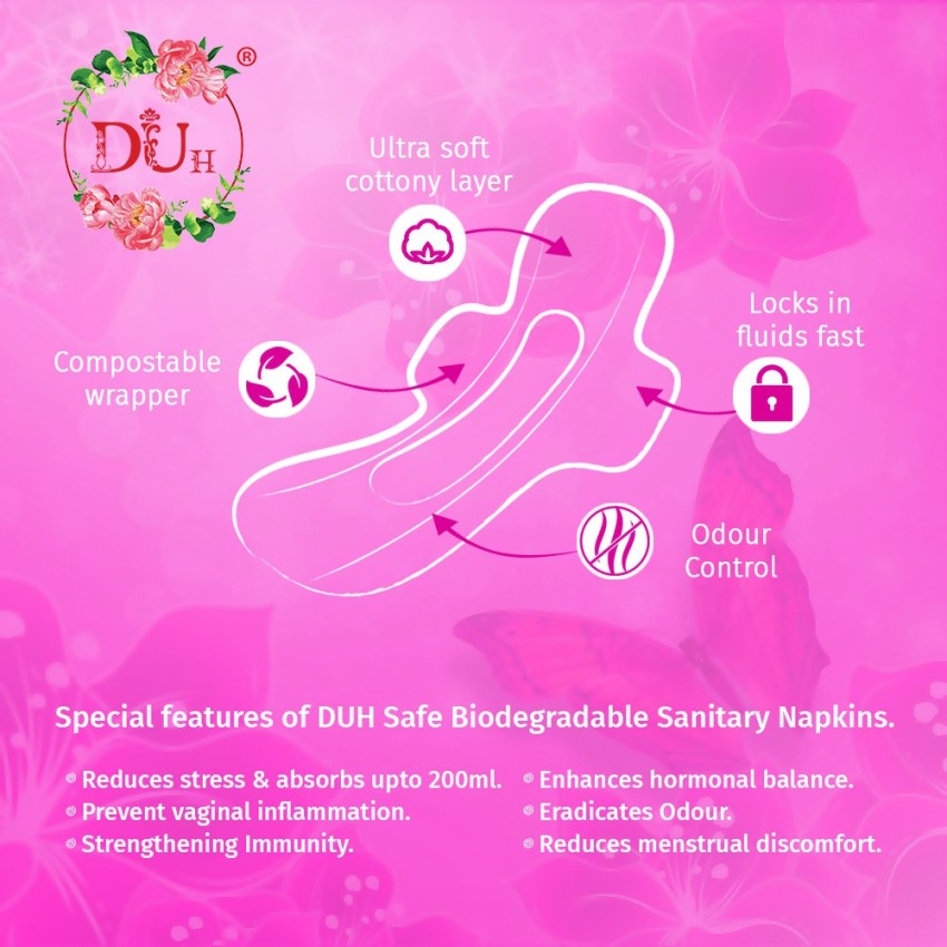 Buy Duh Safe Biodegradable Sanitary Napkins L Online at Best Price