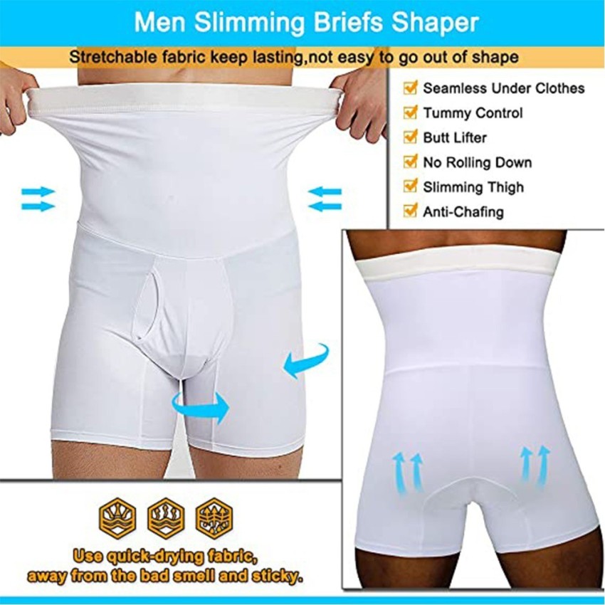 Men's Tummy Control Shapewear Shorts High Waist Slimming Anti