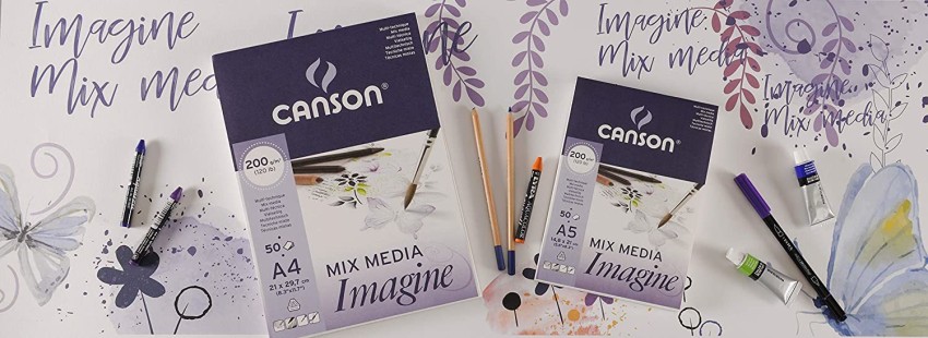 Canson : Imagine Multimedia Pad : 200gsm : 50 Sheets : A3