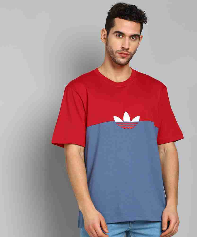 Blue and red adidas t shirt store