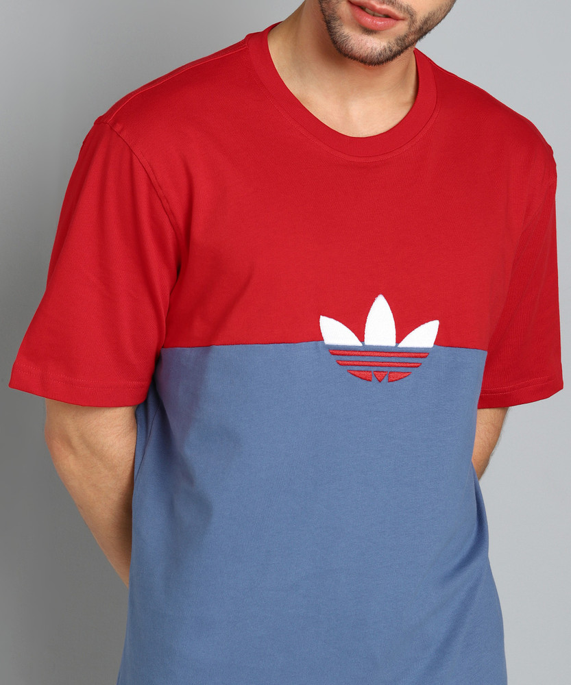Blue and red adidas t shirt store