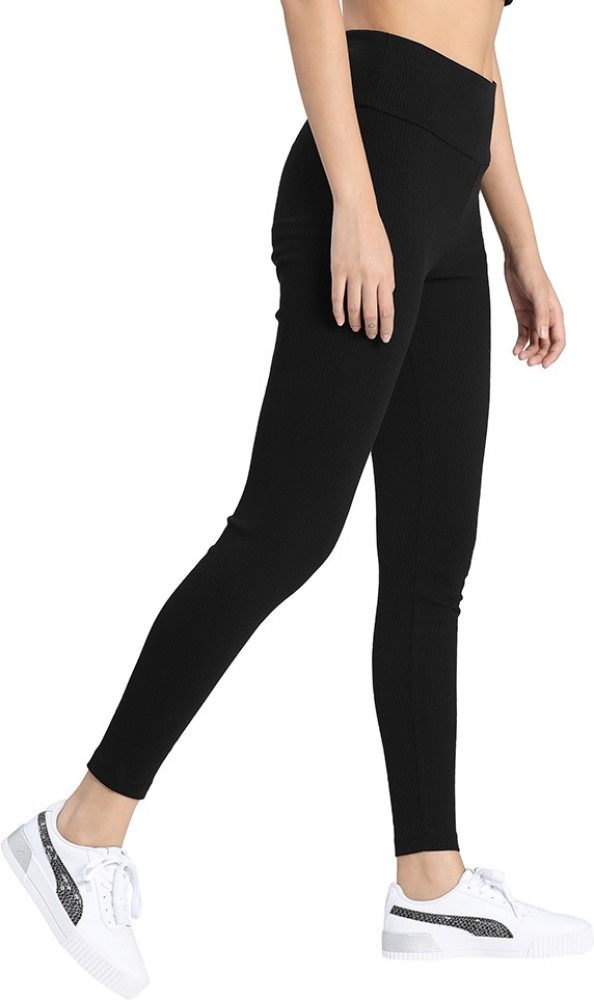 PUMA Solid Women Black Tights - Buy PUMA Solid Women Black Tights Online at  Best Prices in India