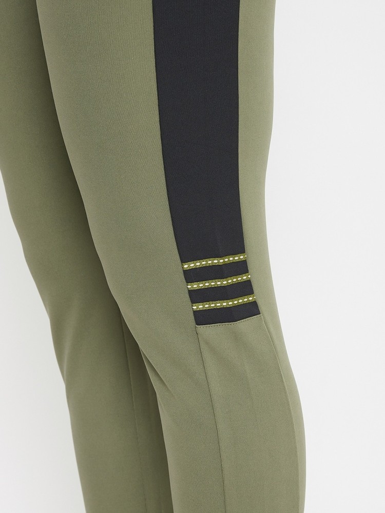 Buy C9 Airwear Women Green Melange Straight Fit Airwear Track Pants online