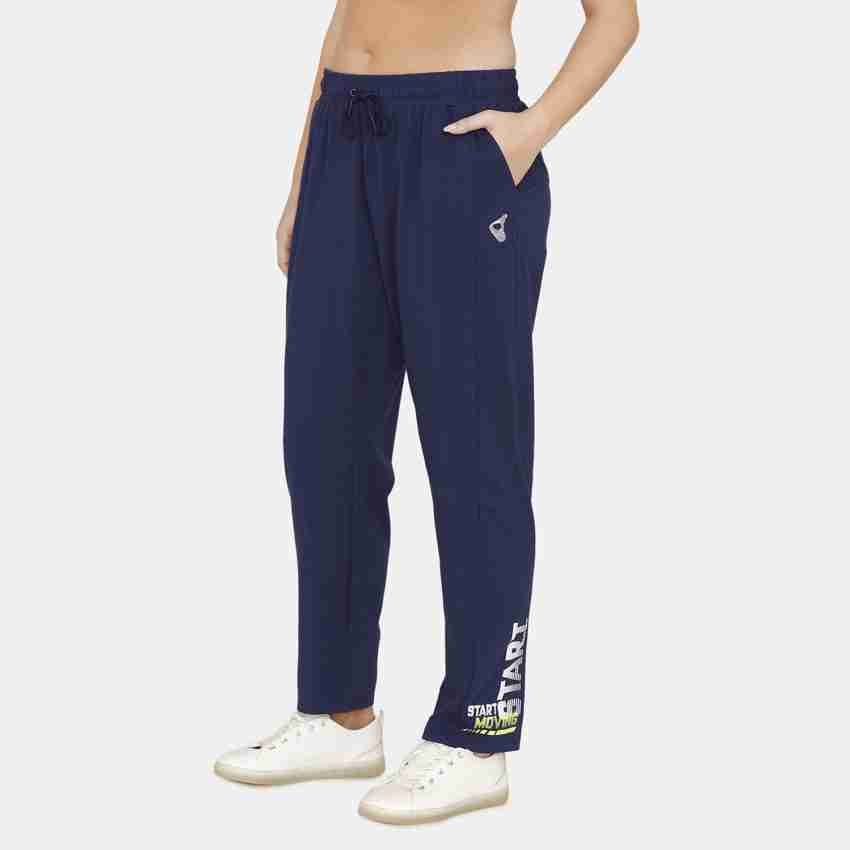 Buy Zelocity by Zivame Blue Logo Print Joggers for Women's Online