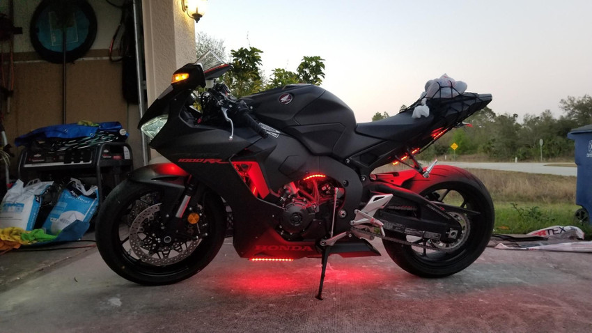 Under shop bike lights