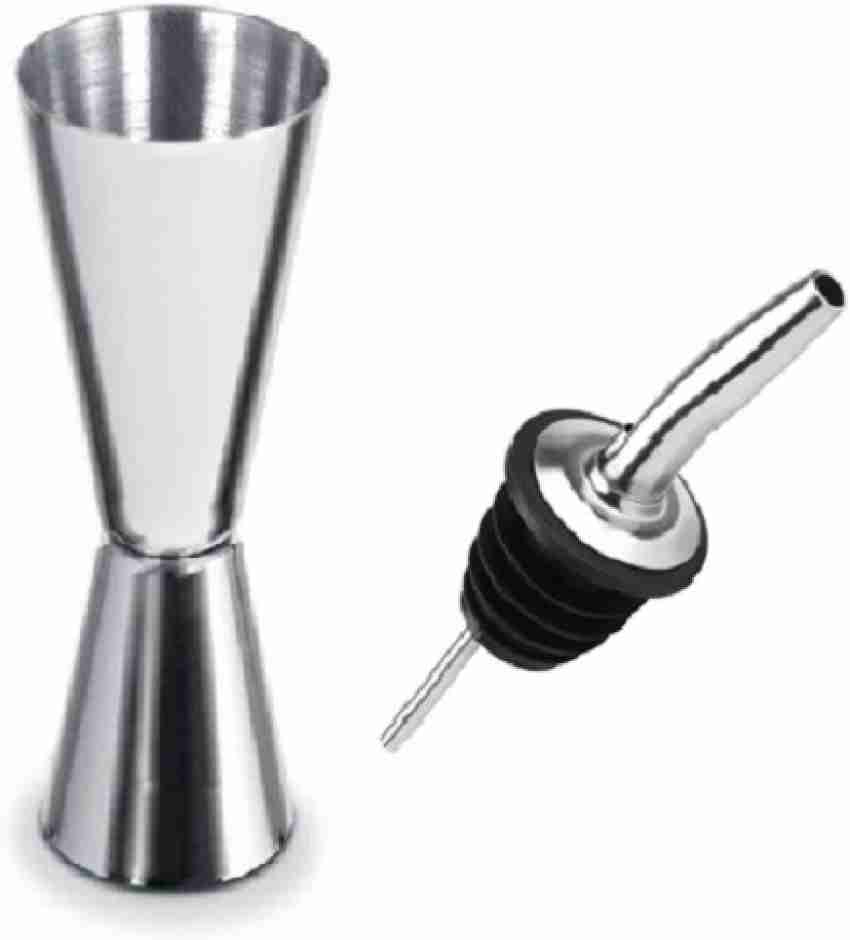 Stainless Steel Plain Peg Measure Shot Glass Cocktail Measure Jigger 30 &  60 ml