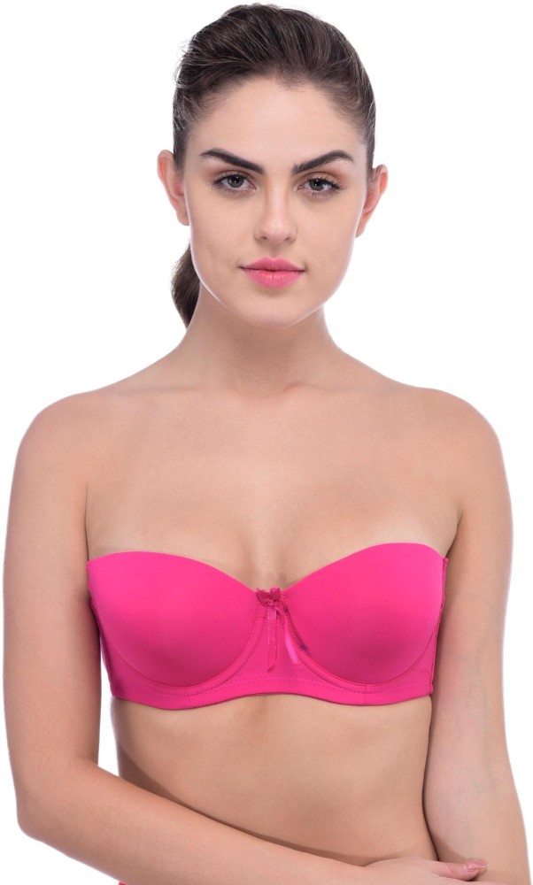 Buy Strapless Tube Bra With Detachable Transparent Straps In Pink - Women's  Bra Online India - BR0377P22 | Clovia