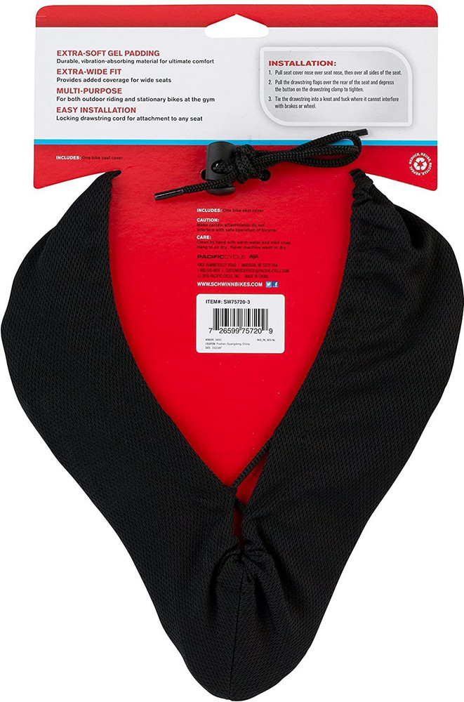 Schwinn Comfort Bike Seat Saddle and Seat Covers Multiple Colors
