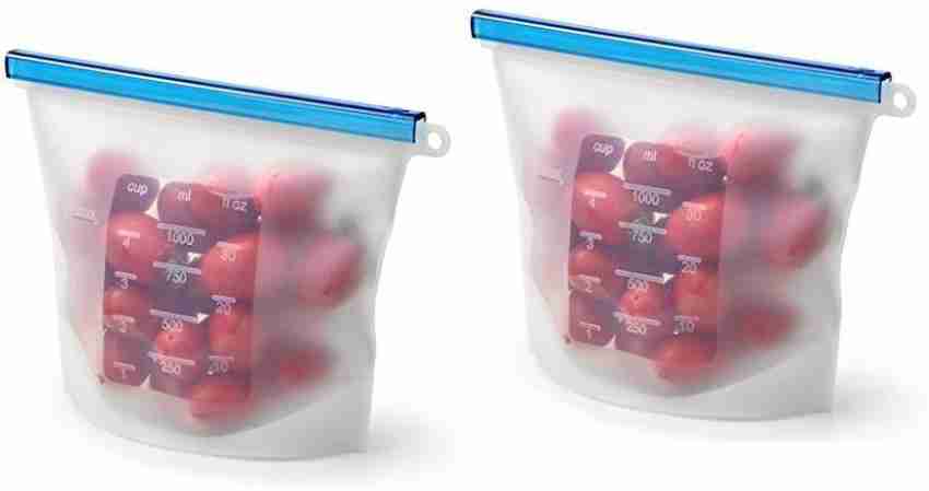 New Reusable Vacuum Silicone Food Bag Sealer Milk Fruit Meat Storage Bags  Fridge Food Storage Containers Refrigerator Bag