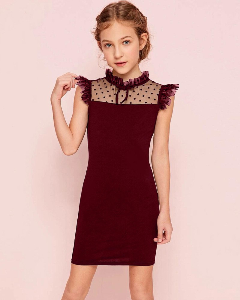 ADDYVERO Girls Midi Knee Length Party Dress Price in India Buy ADDYVERO Girls Midi Knee Length Party Dress online at Flipkart