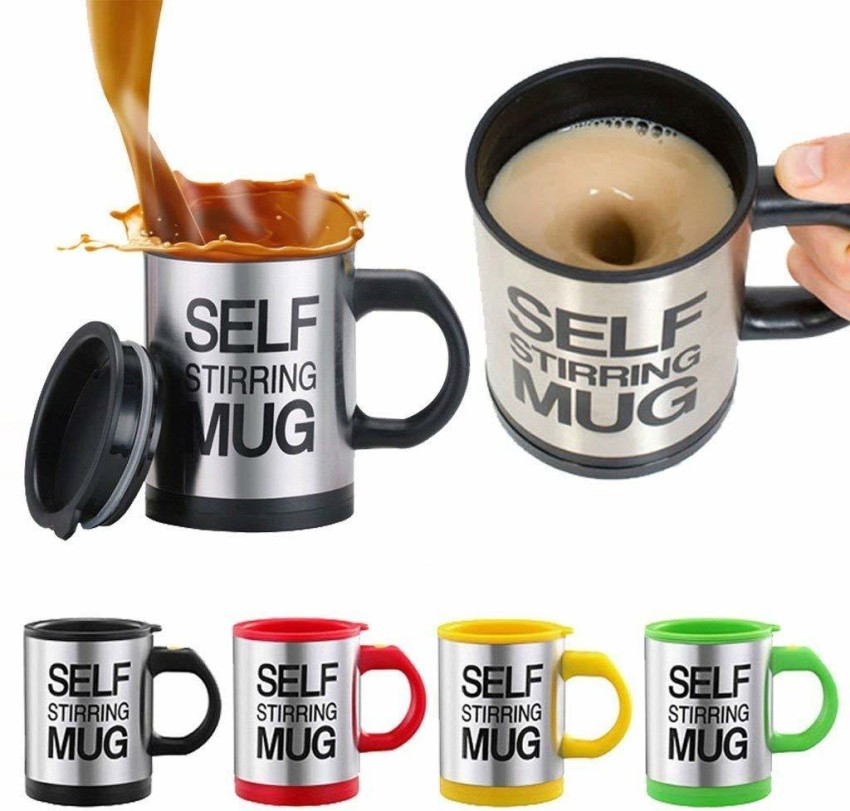 350ml Stainless Steel Electric Automatic Self Stirring Mug Coffee Milk Cup~New