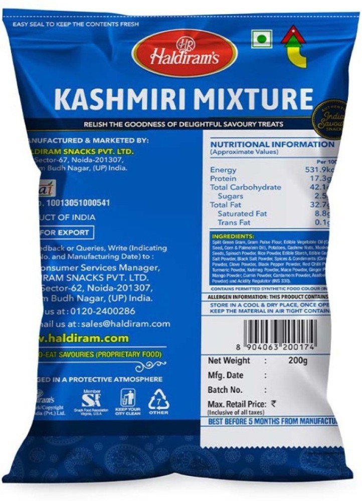 Haldiram Navratan Mix, 400-Gram Pouch (Pack of 5)