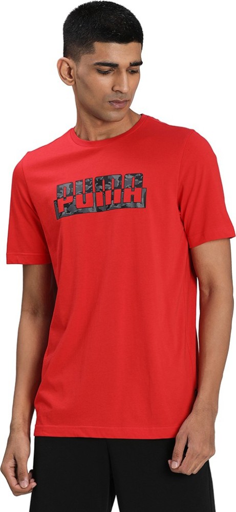 PUMA Graphic Print Men Round Neck Red T-Shirt - Buy PUMA Graphic Print Men  Round Neck Red T-Shirt Online at Best Prices in India