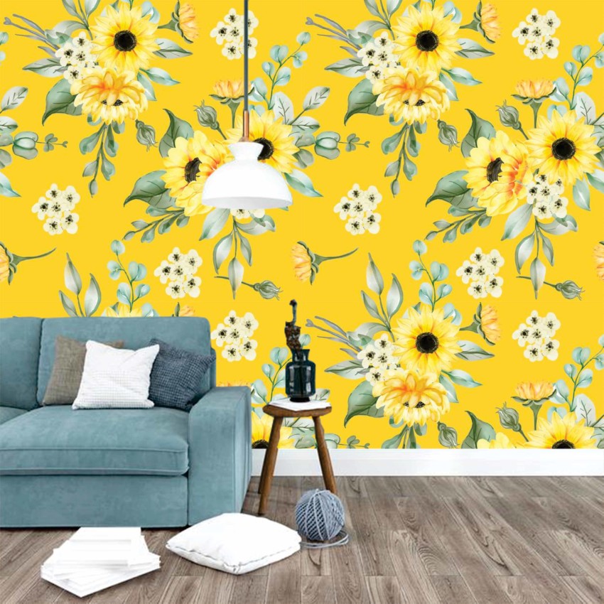 Yellow Floral Wallpaper  Overstock