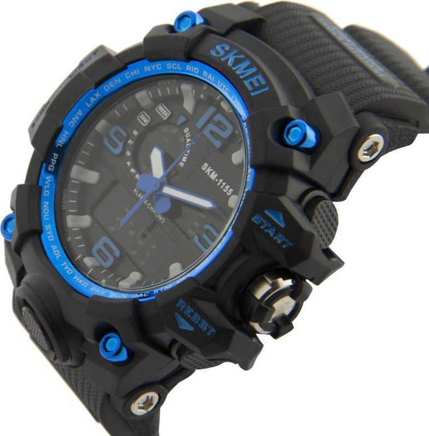 Skmei 1155 blue outdoor 2025 sports dual time watch