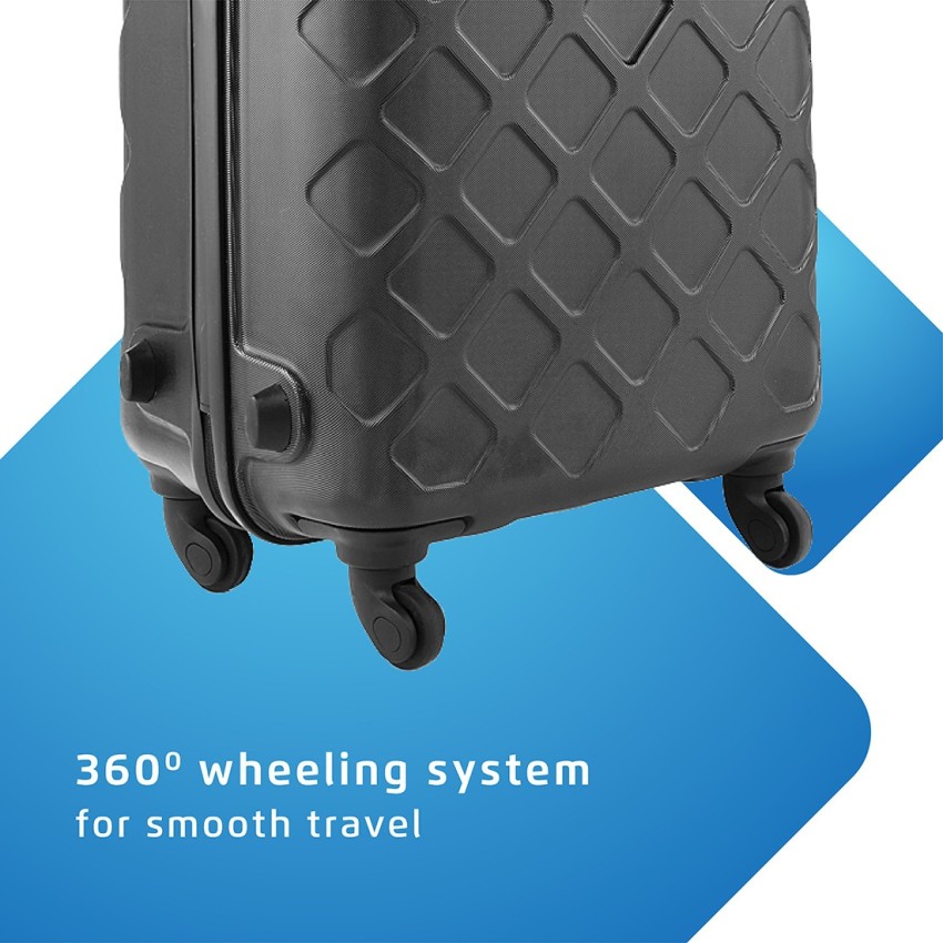 Safari Regloss Antiscratch Black Luggage Trolley Bag 65 cm Hard luggage