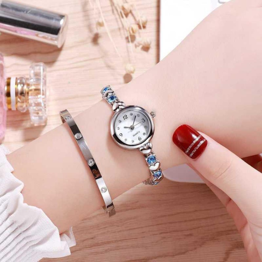 Women's thin hot sale silver watch