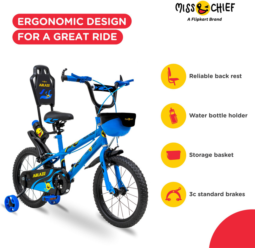 Miss Chief Ablaze Durable 85 Semi Assembled Kids Bicycle with Accessories and Steel Rim 16 T 16 T BMX Cycle Price in India Buy Miss Chief Ablaze Durable 85