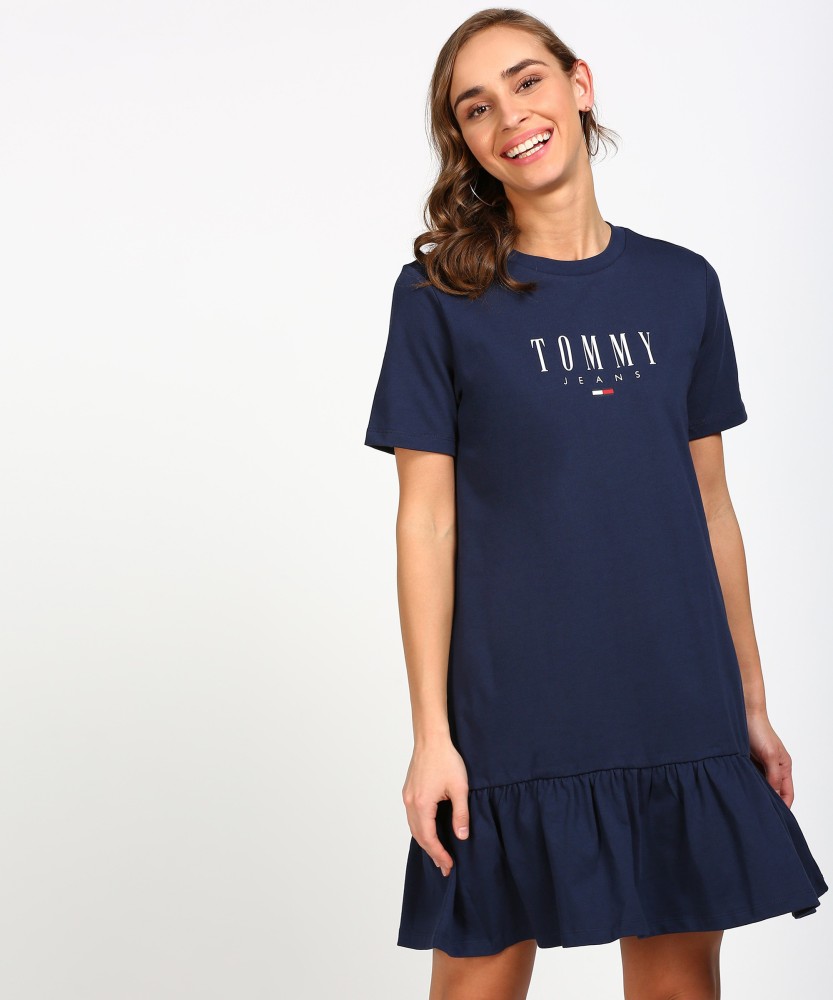 TOMMY HILFIGER Women Drop Waist Dark Blue Dress Buy TOMMY