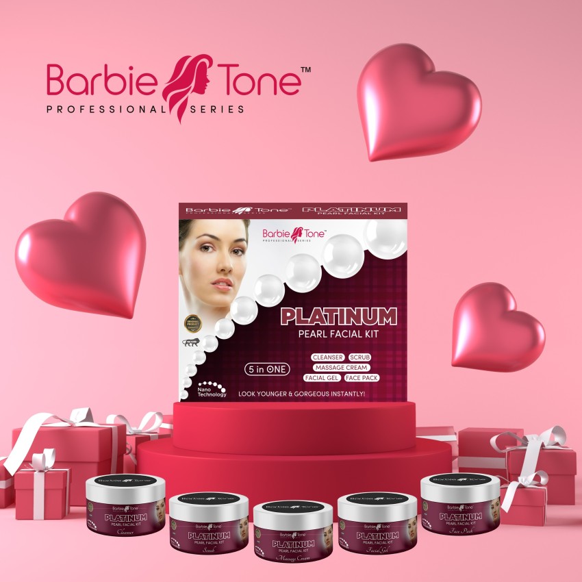 Barbie Tone Platinum Pearl Facial Kit, Professional Series