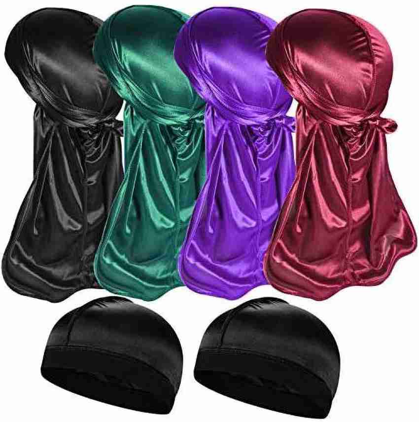 100Pcs Silky Durags For Men Women Waves Silk Durag Pack Silky