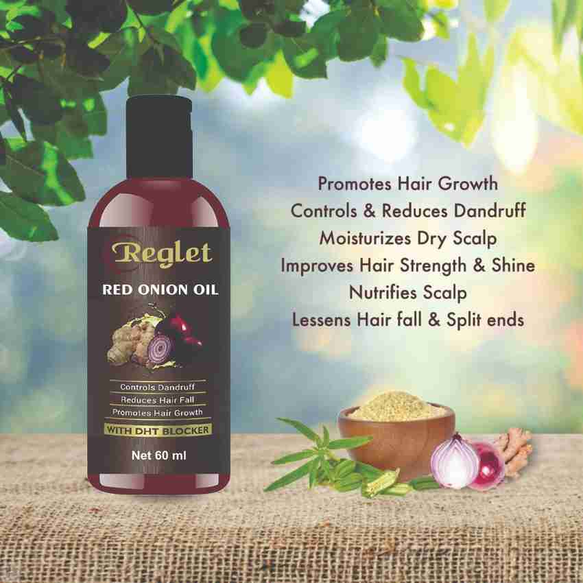REGLET Onion Hair Oil with 14 Essential Oils for Hair Regrowth