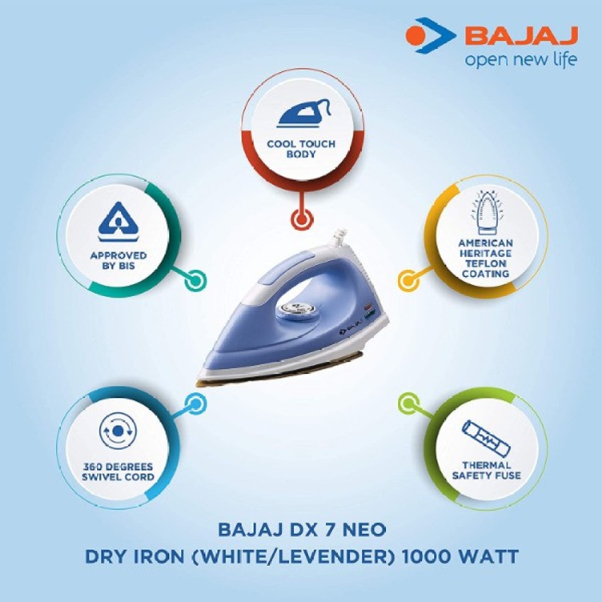 Bajaj dry store iron dx4