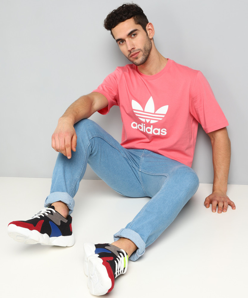 ADIDAS ORIGINALS Printed Men Round Neck Pink T Shirt Buy ADIDAS